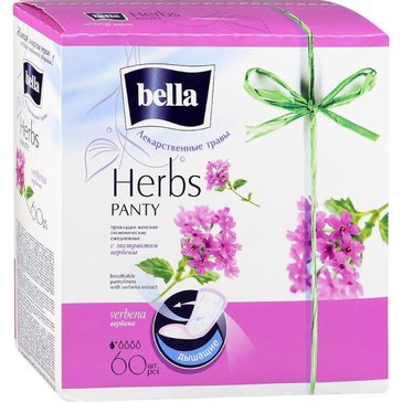 Bella herbs прокладки ежедневные 60 шт panty verbena с экстрактом вербены