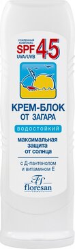 Флоресан sun крем блок для лица/шеи от загара 125мл формула-113 spf 45