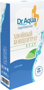 Dr.aqua концентрат хвойный 800г кор.карт. кедр