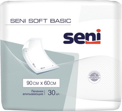 Seni soft пеленка гигиеническая впитывающая 60х90см 30 шт basic