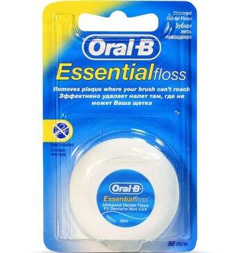 Зубная нить Oral-B Essential Floss невощеная 50 м