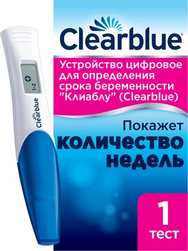 Устройство цифровое для определения срока беременности Clearblue, 1 цифровой тест