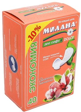 Милана прокладки ежедневные dolce soft deo 40 шт весенняя магнолия