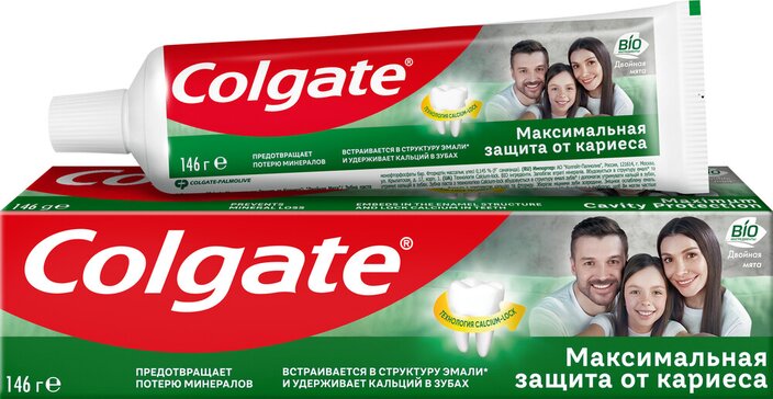 Colgate паста зубная максимальная защита от кариеса 100мл двойная мята