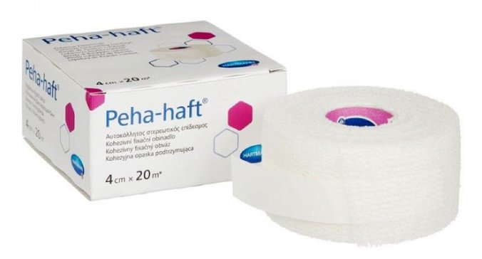 Peha-haft бинт фиксирующий без латекса белый 4смx20м