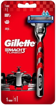 Gillette mach3 turbo станок 1 шт +1 кассета