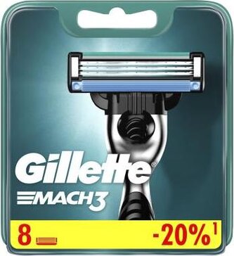 Gillette Mach3 кассеты для станков 8 шт