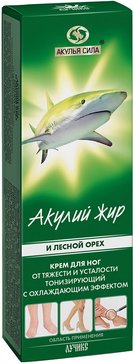 Акулий жир крем для ног против варикоза 75мл лесной орех