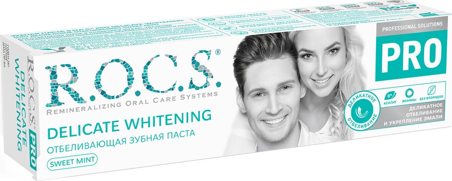 R.O.C.S. PRO Зубная паста Деликатное отбеливание Sweet Mint 135 г