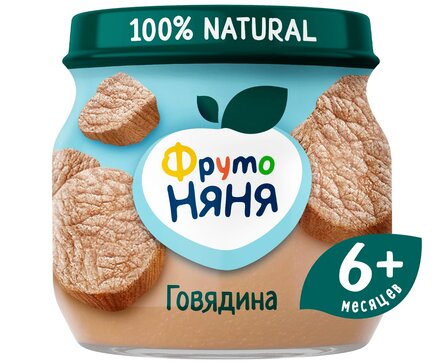 ФрутоНяня Пюре из говядины 80 г