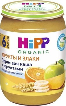 Hipp каша 190г зерновая с фруктами