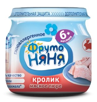 Фрутоняня пюре 80г кролик