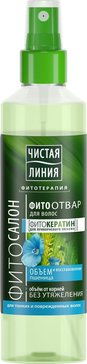 Чистая линия фитоотвар для волос ухаживающий восстановление и объем 160мл