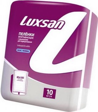 Luxsan basic пеленки впитывающие нормал 80х180см 10 шт