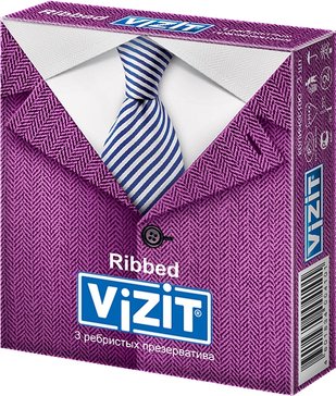 Презервативы VIZIT Ribbed Ребристые 3 шт