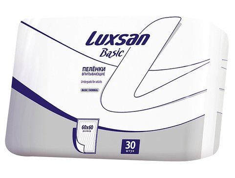 Luxsan basic пеленки впитывающие нормал 60х60см 30 шт