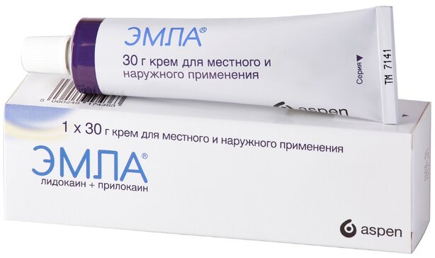 Купить Эмла крем 30 г (лидокаин+прилокаин) по выгодной цене в ближайшей  аптеке. Цена, инструкция на лекарство, препарат