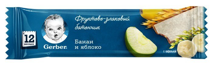 Gerber фруктово-злаковый батончик 25 г яблоко и банан