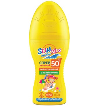 SUN MARINA Kids Спрей солнцезащитный для детей 3+ SPF 50 150 мл 