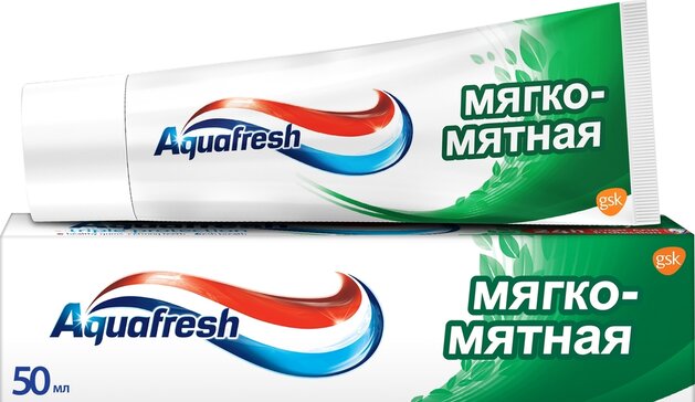 Aquafresh 3+ паста зубная 50мл мягко-мятная