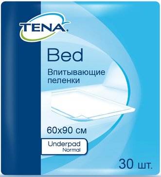 Tena bed underpad normal простыня впитывающая 60х90см 30 шт