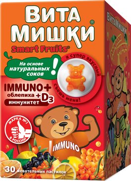 ВитаМишки IMMUNO+ пастилки жев. 30 шт Облепиха