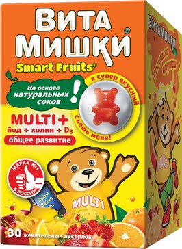 ВитаМишки Multi+ пастилки жев. 30 шт Йод+Холин