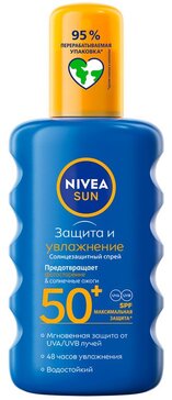 Nivea SUN Солнцезащитный спрей Защита и увлажнение SPF50 200 мл