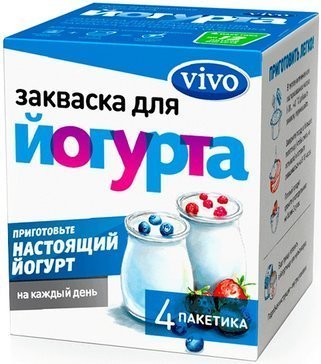 Vivo закваска йогурт 0.5г кор. 4 шт