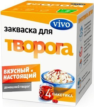 Vivo закваска творог 0.5г кор. 4 шт