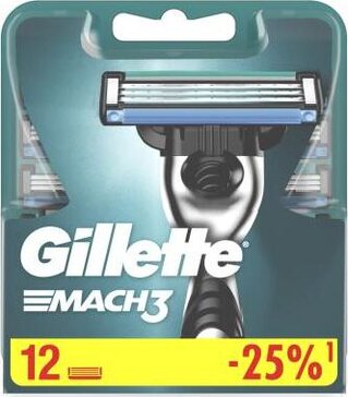 Gillette Mach3 кассеты для бритья 12 шт