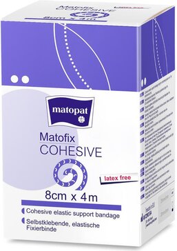 Matofix Cohesive Фиксирующий бинт эластичный 8 см х 4 м, самоприлипающий