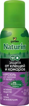 Gardex Naturin Аэрозоль на одежду от комаров и клещей 100 мл