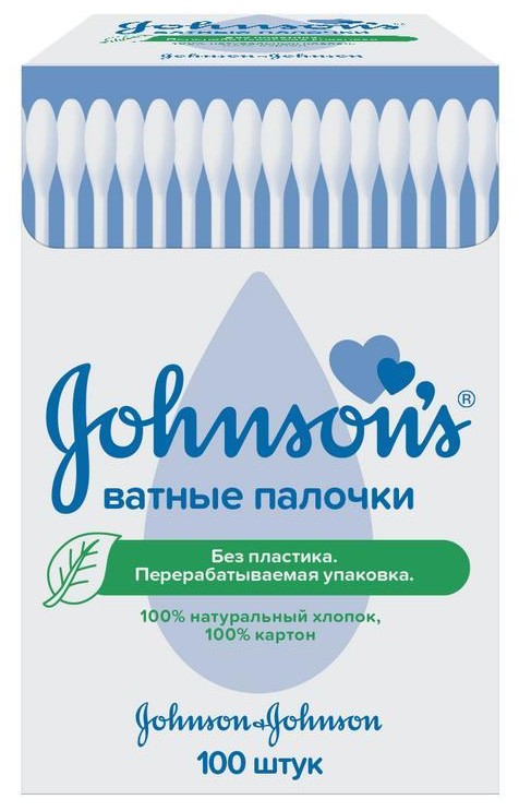 Johnson's Baby Палочки ватные 100 шт