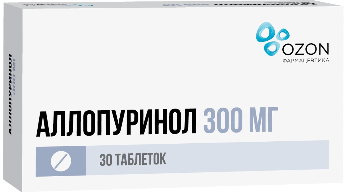 Купить Аллопуринол таб 300 мг 30 шт (аллопуринол) по выгодной цене в  ближайшей аптеке. Цена, инструкция на лекарство, препарат