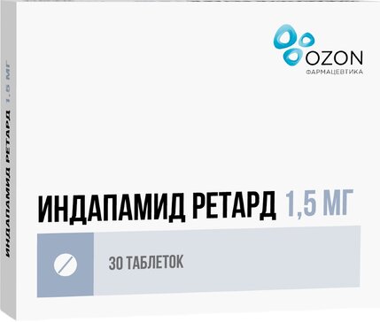 Индапамид ретард таб 1.5 мг 30 шт