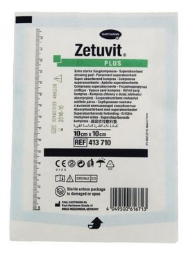 Zetuvit Plus Цетувит Плюс Повязка суперабсорбирующая стерильная 10х10 см 1 шт