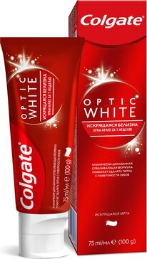 Colgate optic white мгновенный паста зубная 75мл