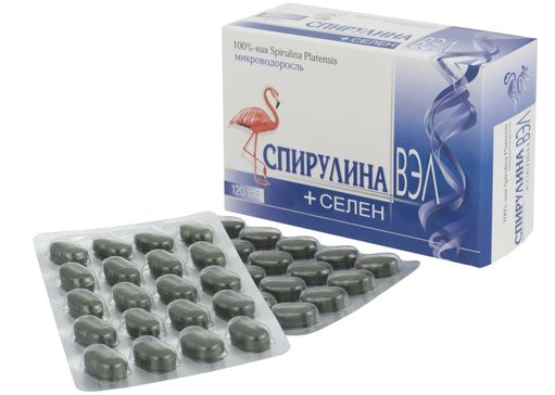 Спирулина вэл-селен таб 0.5г 120 шт