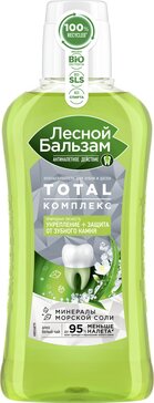 Лесной Бальзам ополаскиватель для полости рта TOTAL Комплекс с алоэ и белым чаем 400 мл