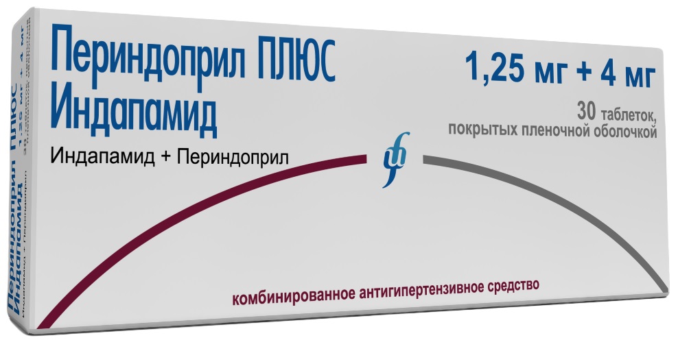 Периндоприл плюс индапамид таб 4 мг+1.25 мг 30 шт