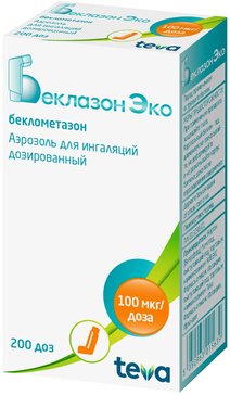 Купить беклазон Эко аэрозоль 100мкг/доза 200доз (беклометазон) от 300 руб. в городе Екатеринбург в интернет-аптеке Планета Здоровья