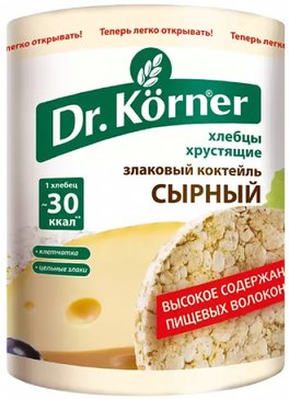 Dr.korner хлебцы 100г злаковый коктейль сырный