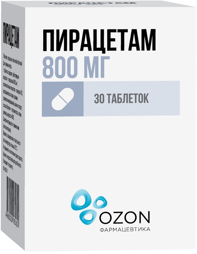 Пирацетам таб п/об пленочной 800мг 30 шт озон