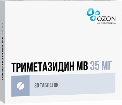 Триметазидин мв таб п/об пленочной пролонг. 35мг 30 шт озон