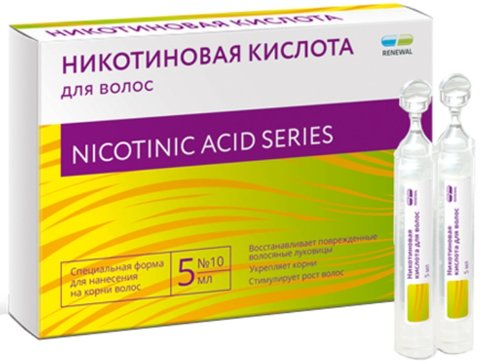 Купить Никотиновая кислота буфус раствор для волос 10мг/мл 5мл тюб-кап. 10  шт renewal (никотиновая кислота) по выгодной цене в ближайшей аптеке. Цена,  инструкция на лекарство, препарат