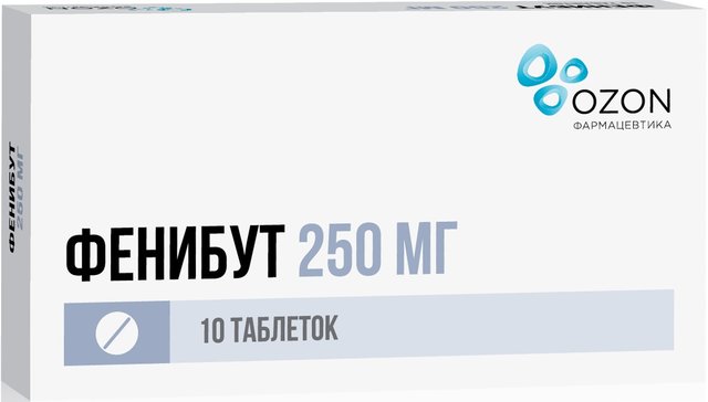 Фенибут таб 250 мг 10 шт