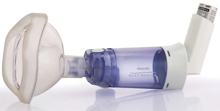 Спейсер Philips Respironics Optichamber Diamond с маской малого размера, HH1330/00, для детей с 0-18 мес 