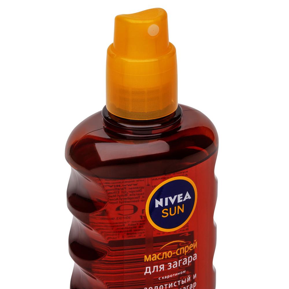 Купить масло-спрей для загара Nivea Sun с каротином Золотистый и стойкий  загар SPF 6, водостойкий, 200 мл в городе Ухта в интернет-аптеке Планета  Здоровья