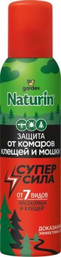 Gardex Naturin Аэрозоль супер сила 3в1 от комаров, клещей, мошки 150 мл